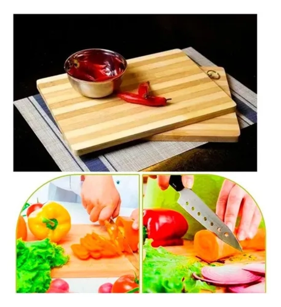 TABLA PARA PICAR DE MADERA - BAMBU GRANDE - 2
