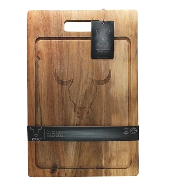 TABLA WAYU 45X30CM MADERA DE ACACIA PARA ASADOS BBQ PARRILLA 45X30 MARRON - 1