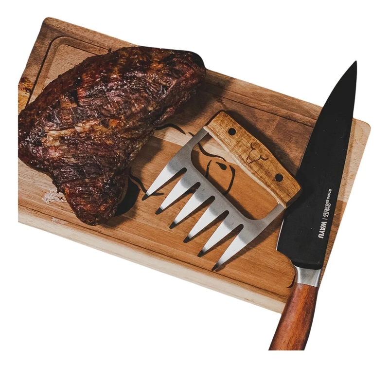 TABLA WAYU 45X30CM MADERA DE ACACIA PARA ASADOS BBQ PARRILLA 45X30 MARRON - 2