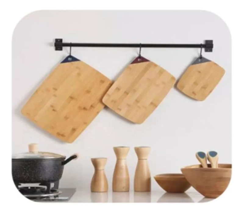 SET DE 3 TABLAS DE MADERA BAMBU PARA CORTAR DE COCINA - 2