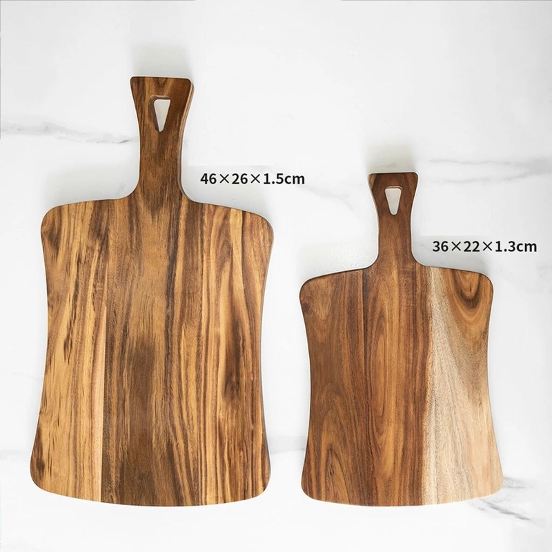 TABLA DE PICAR RECTANGULAR CURVA CON MANGO MCB001 LISA MARRON - 3