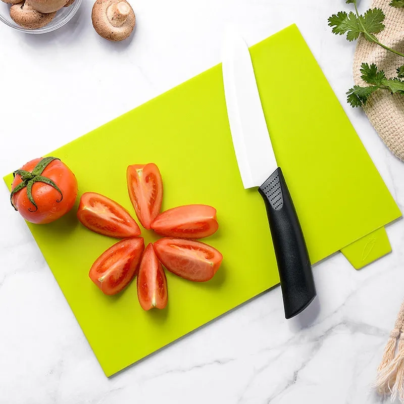 SET DE 4 TABLAS PARA CORTAR Y PICAR DE PLASTICO COLORES DELGADO ROJO - 4