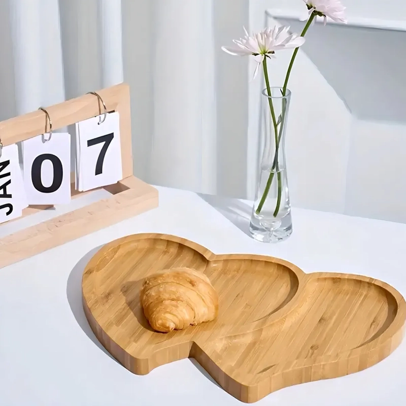 TABLA DE PICAR DE MADERA 25CM CORAZON - 2