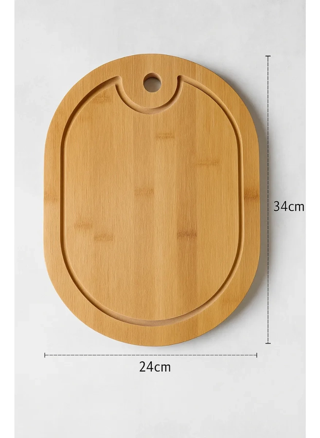 TABLA BANDEJA PARA PICAR CORTAR PICOTEO DE MADERA OVALADA - 1