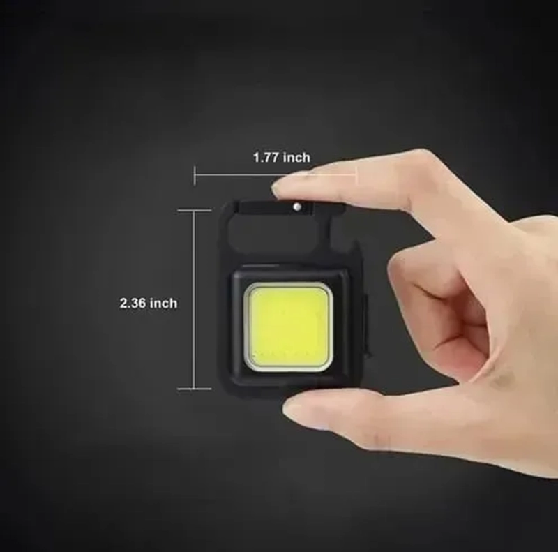 X2 LINTERNA LED DE LLAVERO GANCHO RECARGABLE PORTATIL BLANCO FRIO/ CALIDA NEGRO - 2