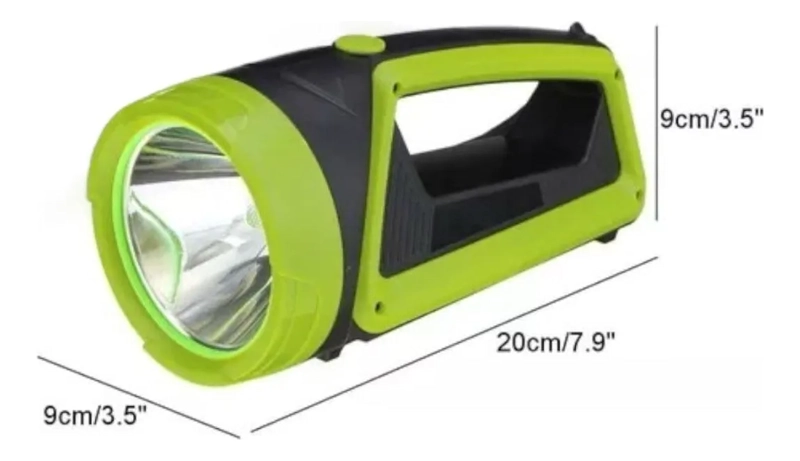 LINTERNA PORTATIL MULTIFUNCIONAL REFLECTOR LED RECARGABLE BLANCO NEGRO - 1