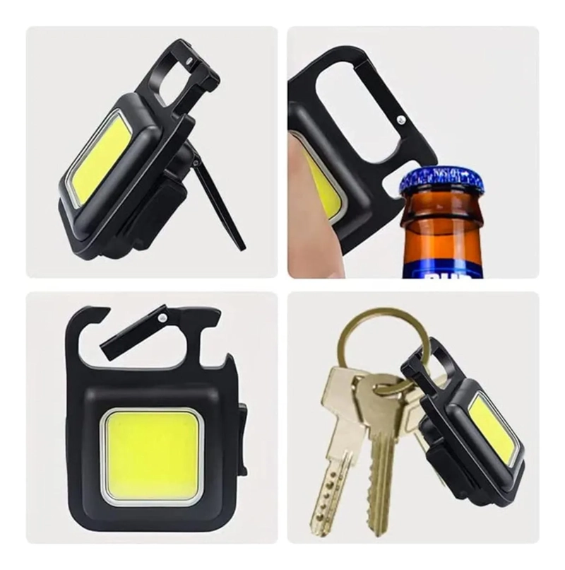 LLAVERO LINTERNA LED RECARGABLE CON DESTAPADOR MULTIFUNCION - 1