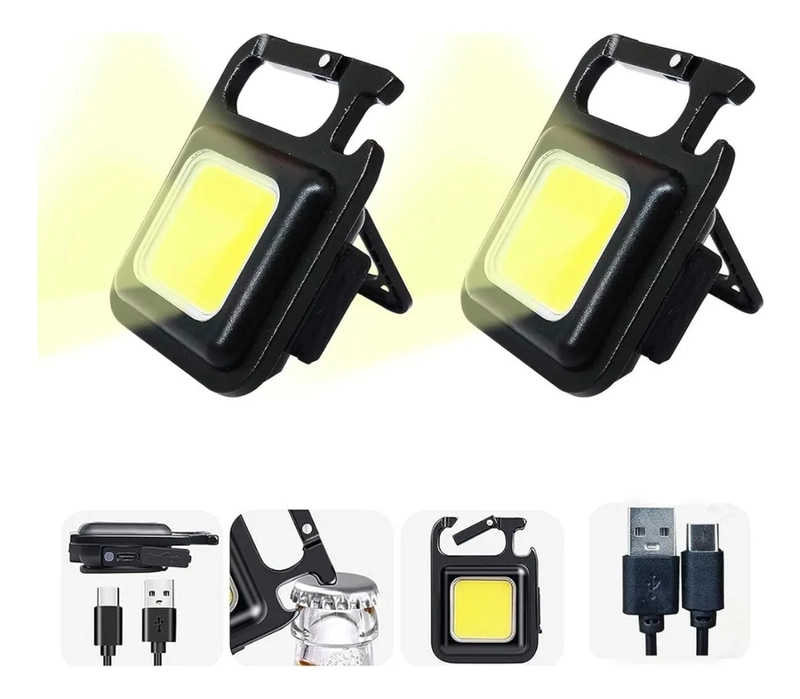 LLAVERO LINTERNA LED RECARGABLE CON DESTAPADOR MULTIFUNCION - 2