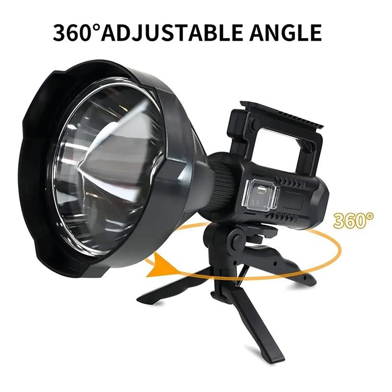 PORTATIL FOCO LINTERNA CAMPING LED LARGO ALCANCE+USB+TRIPODE NEGRO BLANCO - 3