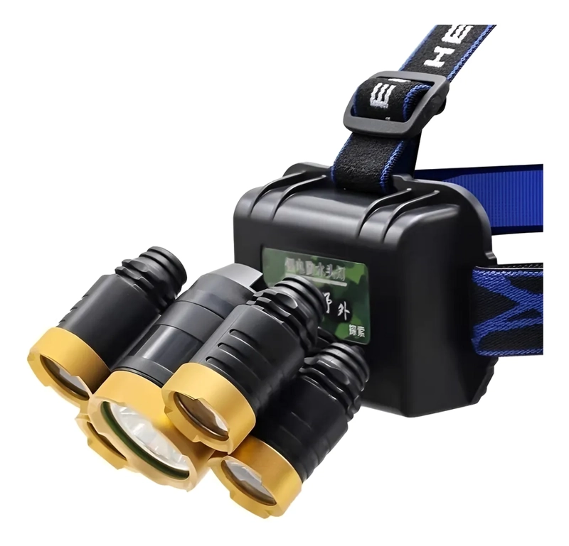 LINTERNA LED MINERO CABEZA CINTILLO USB LED T6 CREE RECARGA - 1