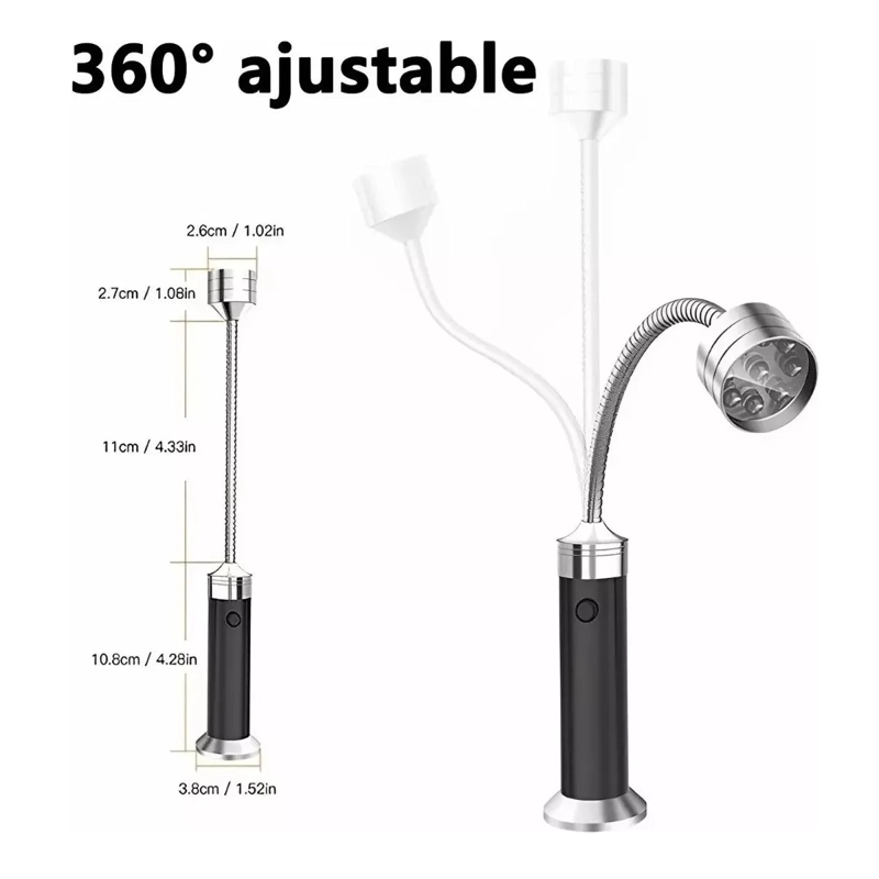 SET 2 LINTERNAS LUZ LED MAGNE TICA PARRILLA ASADO QUINCHO BBQ - 2