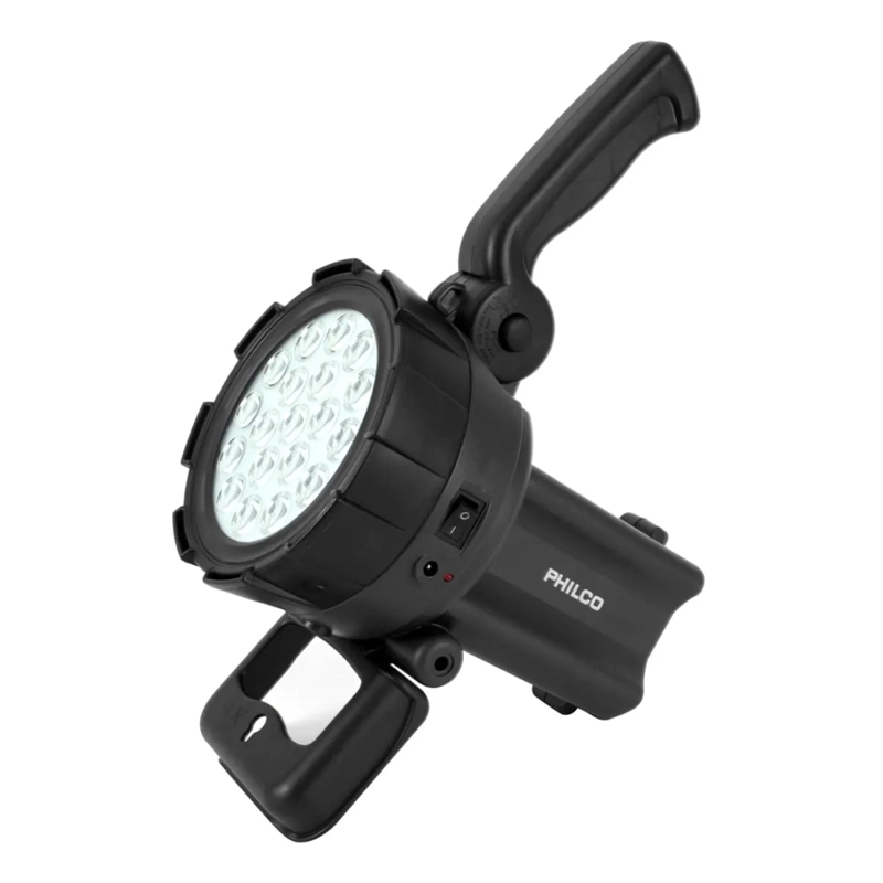 FOCO LINTERNA 19 LED RECARGABLE PHILCO NEGRO - 2