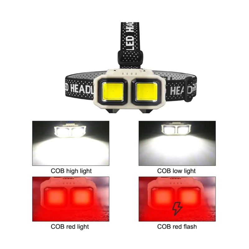 LINTERNA FRONTAL LED BRILLANTE 3000LM 300W LAMPARA CAMPING - 4