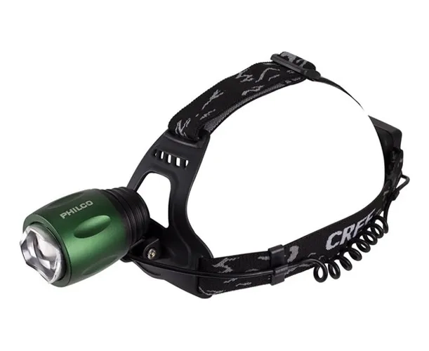 LINTERNA CINTILLO LED CREE T6 PHILCO RECARGABLE BLANCO NEGRO - 1