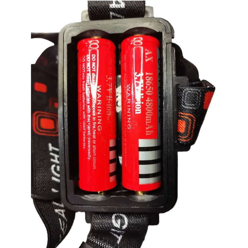 LINTERNA FRONTAL RECARGABLE CINTILLO MINERO LED CREE 120LM BLANCO NEGRO - 2