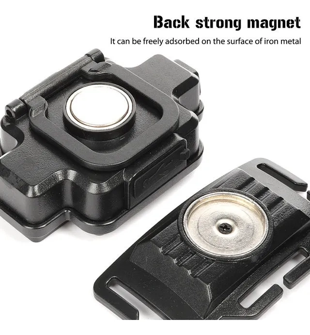 LINTERNA LED CINTILLO CON LLAVERO USB PARA ACAMPAR BLANCO NEGRO - 4