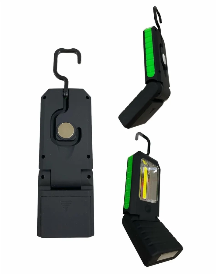 PACK 12 UNIDADES DE LINTERNAS 1 COB 3 LED CON IMAN Y GANCHO BLANCO - 1