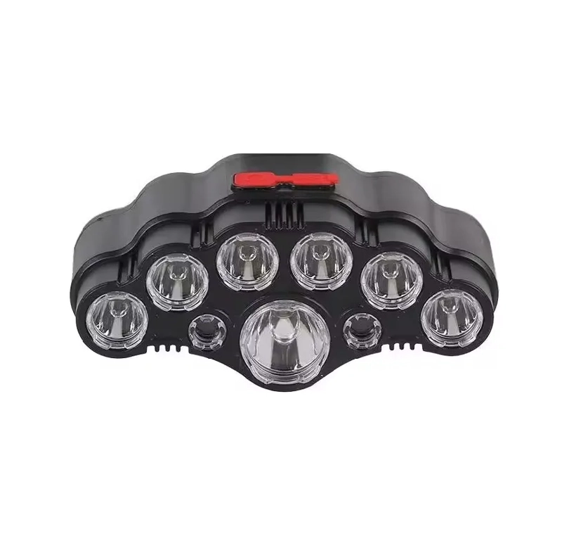 LINTERNA FRONTAL 9 LEDS RECARGABLE USB 4 MODOS DE TRABAJO BLANCO NEGRO - 1