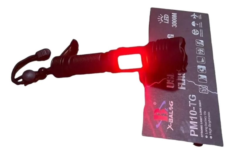 POTENTE LINTERNA ZOOM 3000 METROS USB LINTERNA DE CAMPING - 2