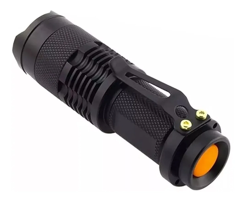 LINTERNA UV ULTRAVIOLETA LED , CON ZOOM, USA PILLA AA, METAL VIOLETA NEGRO - 3