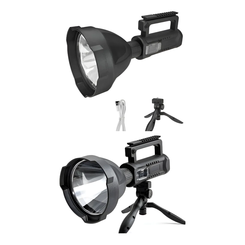FOCO LINTERNA LED LARGO ALCANCE 600 METROS USB TRIPODE LED BLANCO - 2