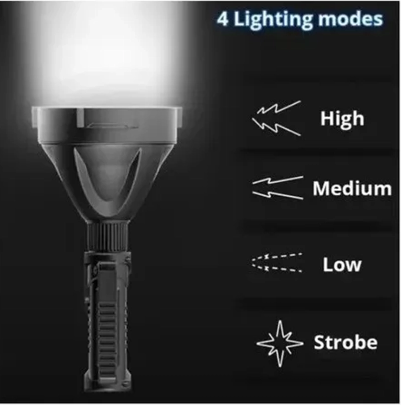 FOCO LINTERNA LED LARGO ALCANCE 600 METROS USB TRIPODE LED BLANCO - 3
