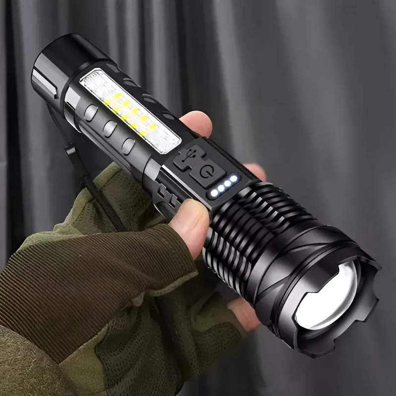 LINTERNA LED USB TITANIUM TACTICAL LASER PRO CAMPING TRAIL, COLOR: NEGRO, COLOR DE LUZ: NEGRO - 2
