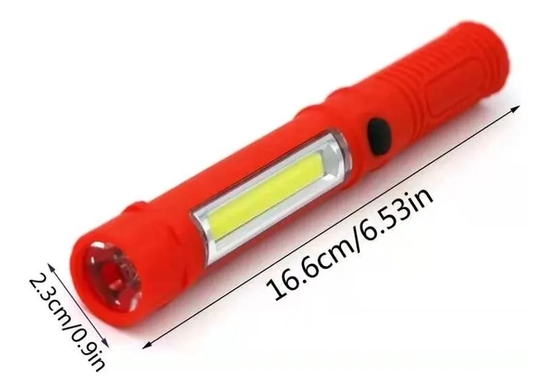 LINTERNA LED COB 2 EN 1 CON IMAN MULTIFUCION BLANCO - 2
