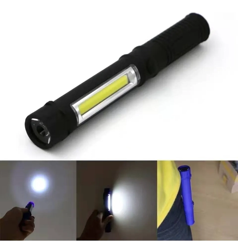 LINTERNA LED COB 2 EN 1 CON IMAN MULTIFUCION BLANCO - 3
