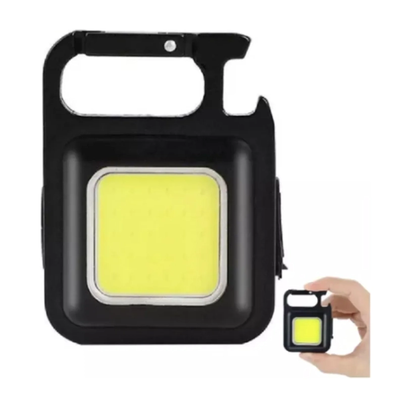 X5 LINTERNA LED COB LLAVERO GANCHO PORTATIL RECARGABLE NEGRO - 1