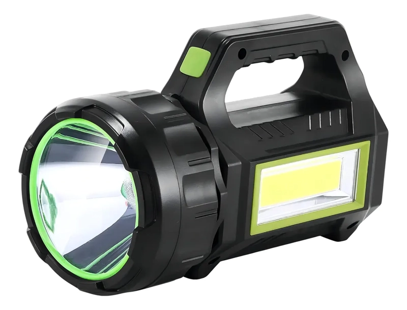 LINTERNA REFLECTOR LED RECARGABLE CARGA USB 1000LM LINTERNA NEGRO LUZ BLANCO - 2