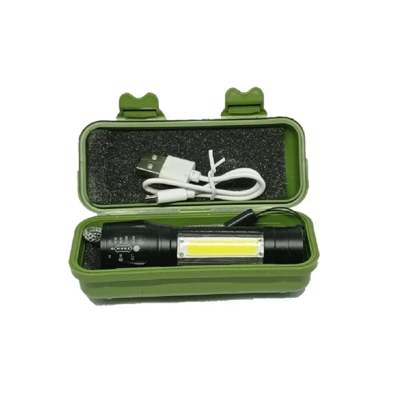 MINI LINTERNA TACTICA CAMPING PORTATIL RECARGABLE USB MARINSHOP LINTERNA TACTICA MINI 4000LM - 3