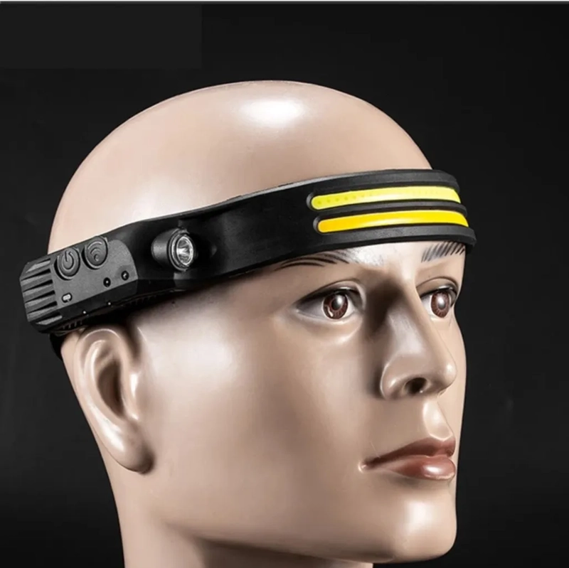 LINTERNA FRONTAL 2EN1 PARA CASCO D MINERO CON SENSOR LUZ LED - 2