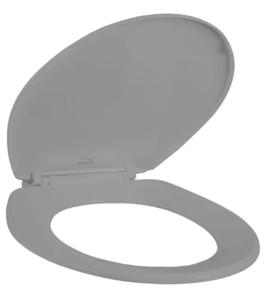 ASIENTO PLASTICO REDONDO ANTIBACTERIAL COLOR GRIS - BEMIS - 2