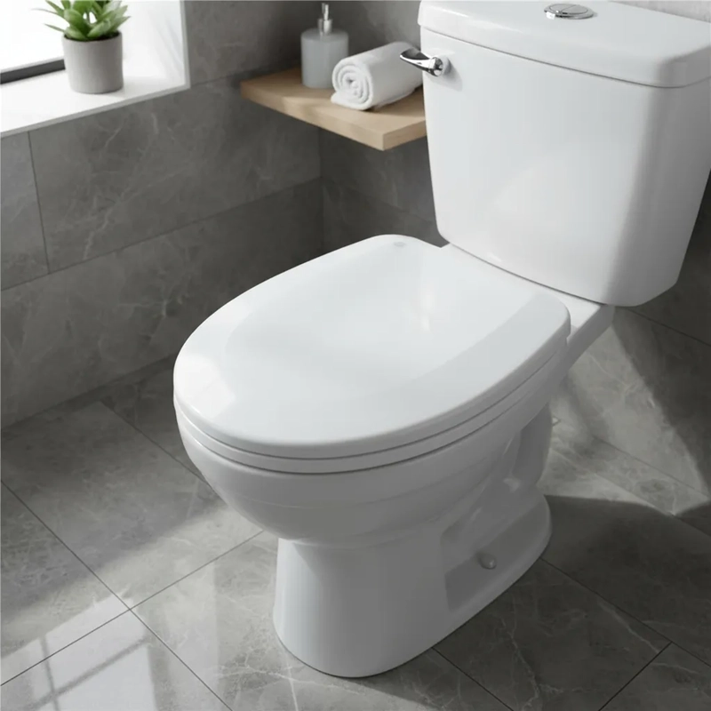 TAPA ASIENTO PARA BAÑO WC UNIVERSAL CIERRE LENTO Y00398 BLANCO - 1