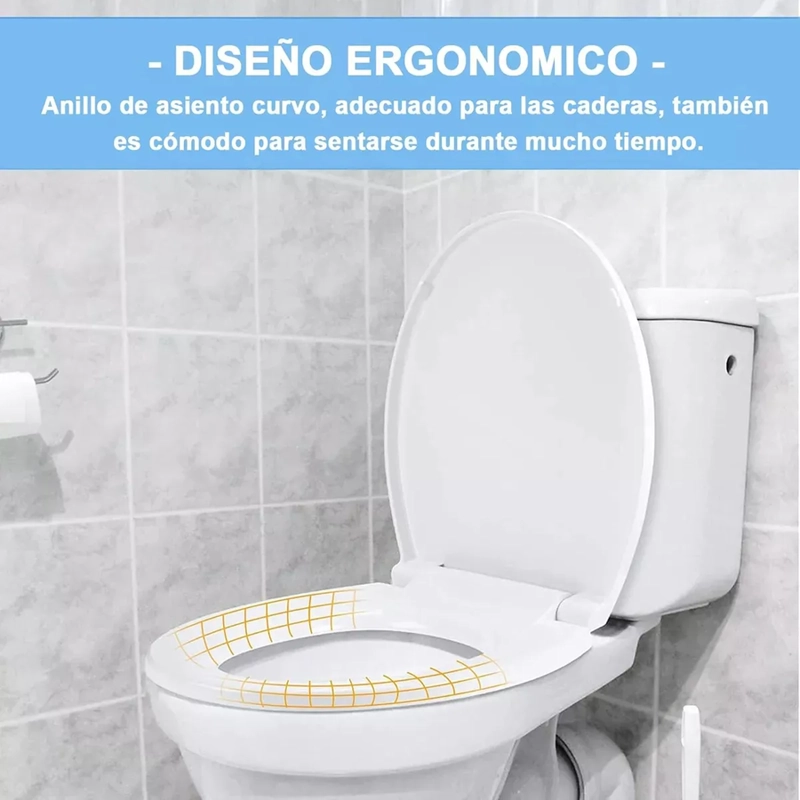 TAPA Y ASIENTO DE PARA BAÑO WC, BLANCO - 2