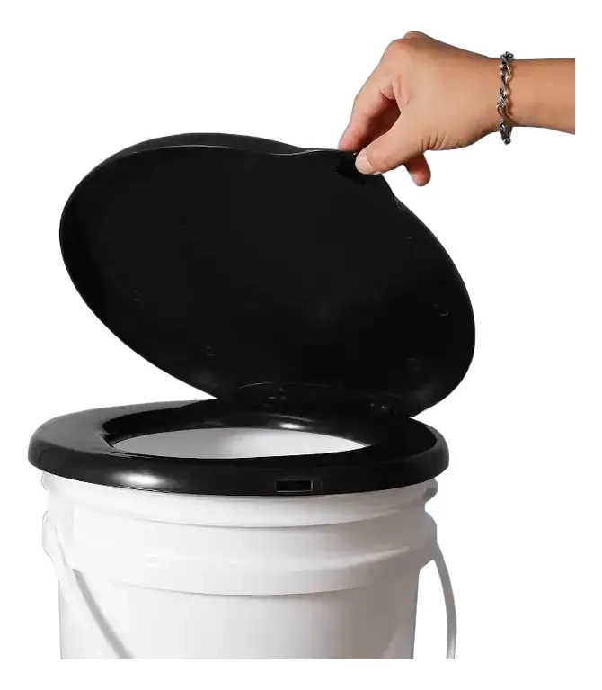 TAPA ASIENTO PARA BAÑO WC PORTATIL REDONDO PLASTICO - 1