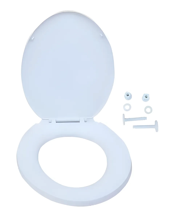 ASIENTO Y TAPA PARA WC COLOMBA COLOR BLANCO - 1