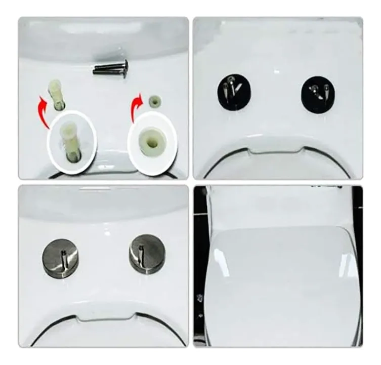 2X TORNILLOS DE ASIENTO DE INODORO, JUEGO DE TORNILLOS - 1