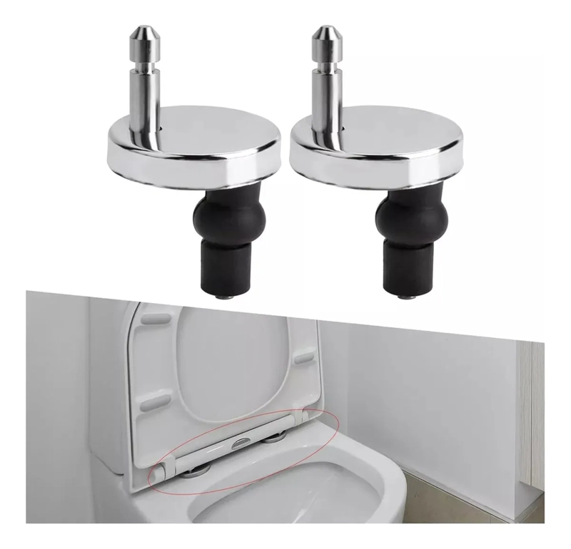 BISAGRAS DE ASIENTO DE INODORO C/TORNILLO D/GOMA EXPANSIBLE - 2