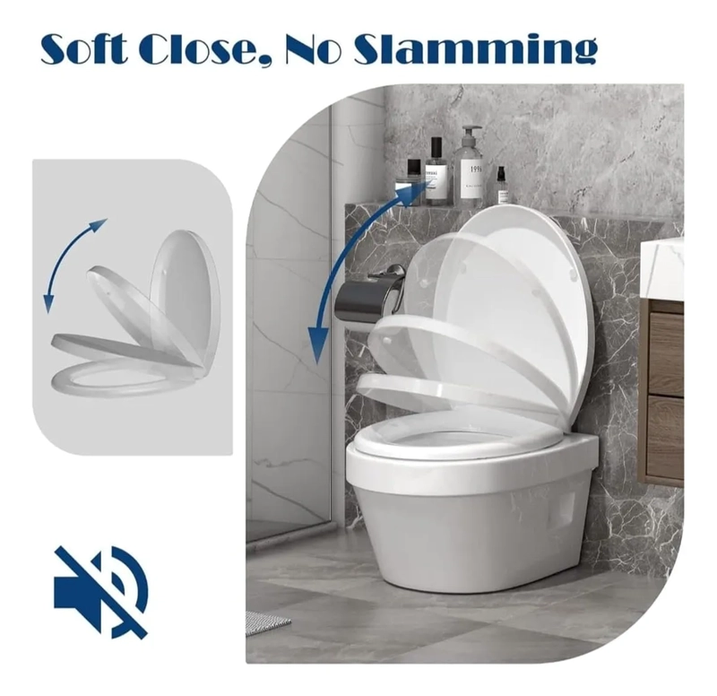 INODORO FORMA U ASIENTO WC Y TAPA ENVOLVENTE -CIERRE SOFT - 6