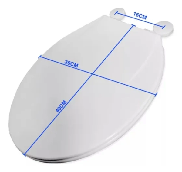 TAPA DE INODORO BAÑO DE PLASTICO BLANCO - 1
