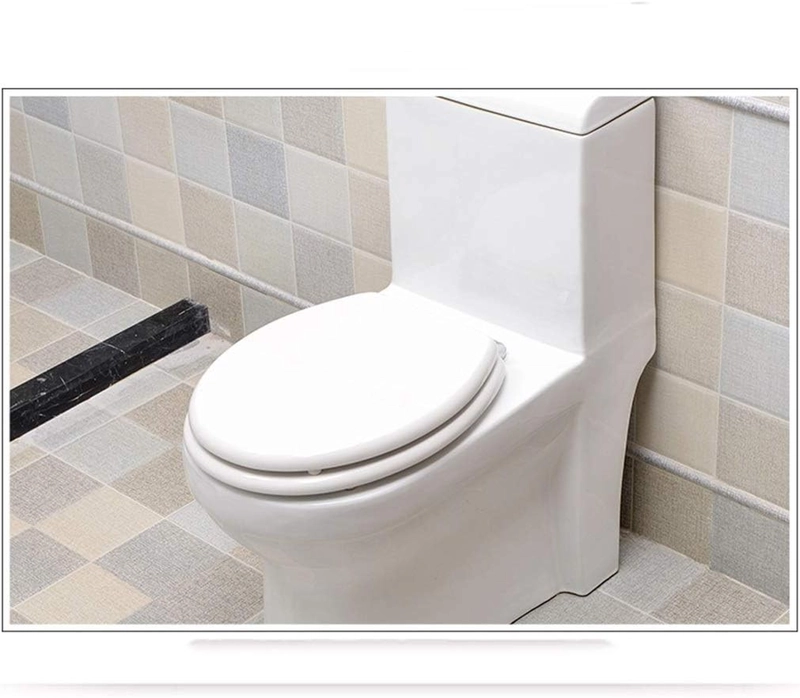 TAPA WC MADERA REDONDO BISAGRA METALICA - BEMIS COLOR BLANCO - 3