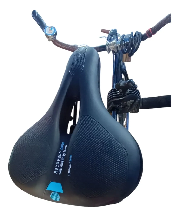 SILLIN BICICLETA BLANDO MUY COMODO PROSTATICO NEGRO 25 CM 21 CM - 2
