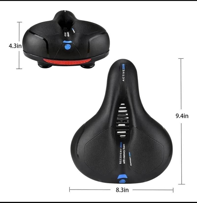 SILLIN BICICLETA BLANDO MUY COMODO PROSTATICO NEGRO 25 CM 21 CM - 5