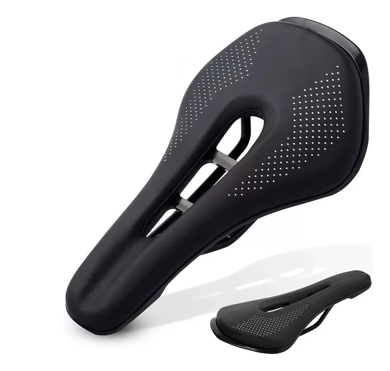 SILLIN BICICLETA ANTIPROSTATICO ASIENTO BICICLETA DEPORTIVO COLOR NEGRO - 1