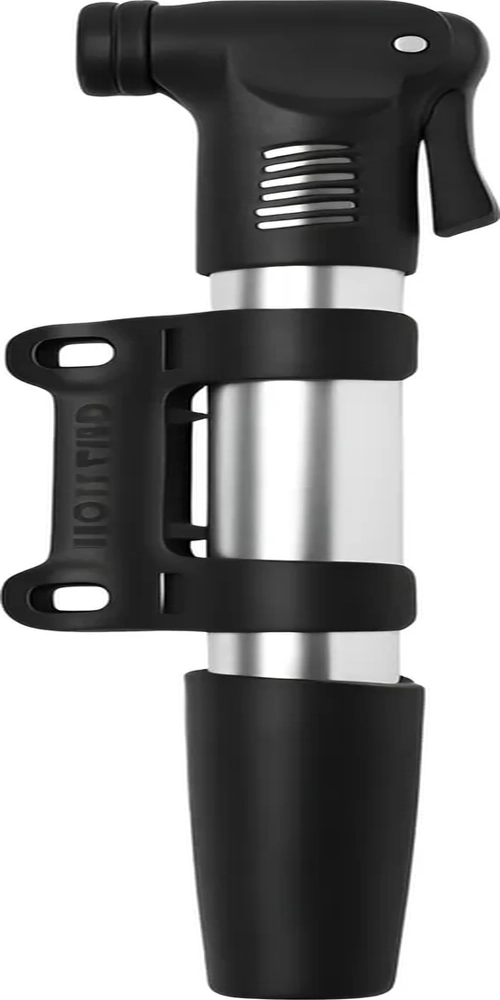 BOMBIN DE MANO BICICLETA ROXTER ALUMINIO DOBLE BALBULA PLATEADO - 1