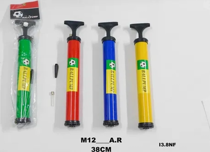 BOMBIN INFLADOR MANUAL PARA BALON PELOTA JUGUETE SURTIDO - 2