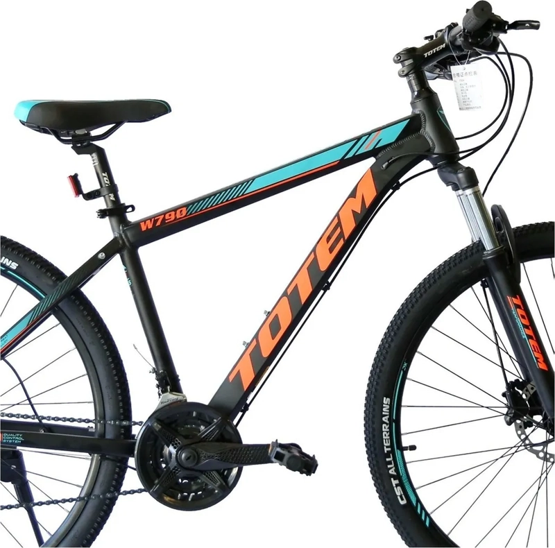 BICICLETA MOUNTAIN BIKE TOTEM W790 R27.5 TAMAÑO DEL CUADRO 19' COLOR NEGRO/NARANJA - 3