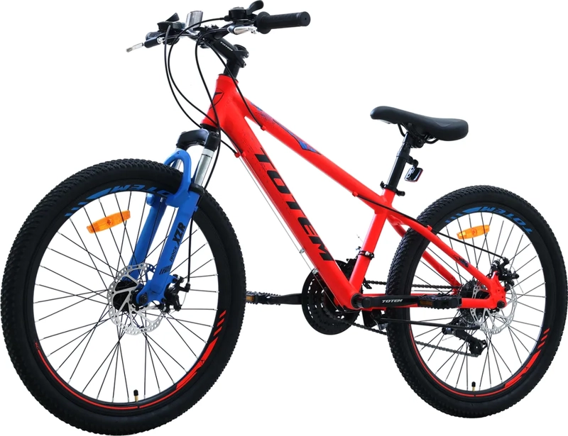 BICICLETA TOTEM MTB ARO 24 MODELO ATLANTIS ROJO 21 CAMBIOS 12 ' - 4